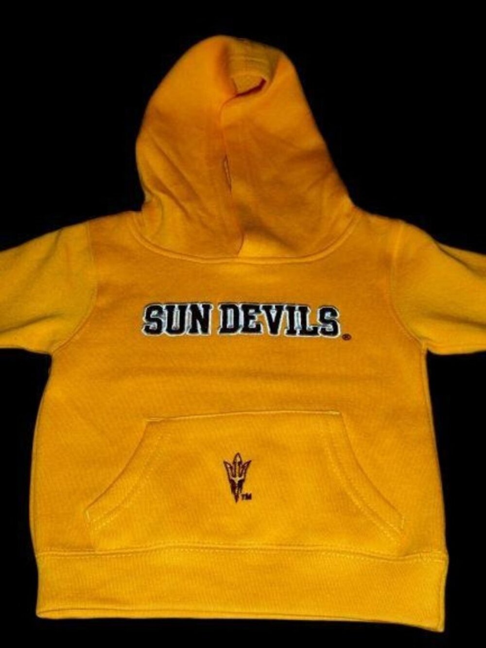 NCAA ASU Sun Devils Hoodie Sweatshirt Child's Arizona State Yellow Pullover 3T